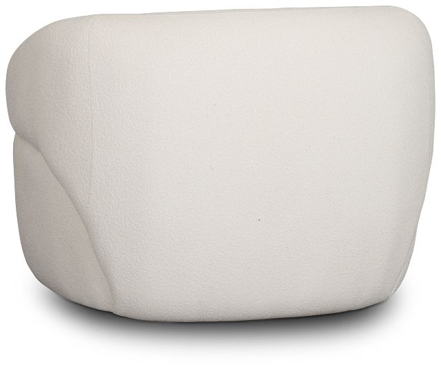 Catalina White Fabric Swivel Chair