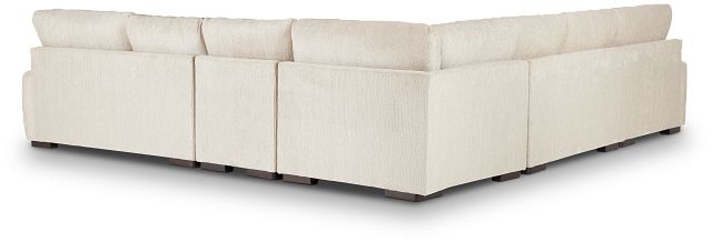 Alpha Beige Fabric Large Left Chaise Sectional