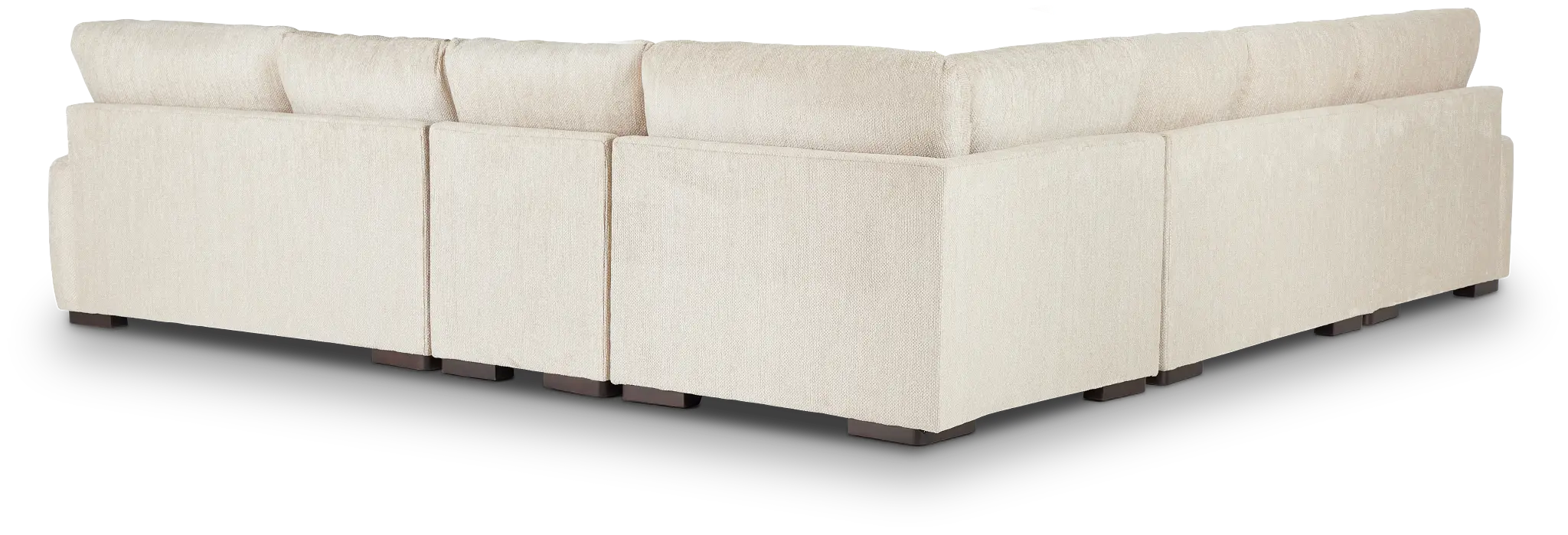 Alpha Beige Fabric Large Left Chaise Sectional Alpha Beige Fabric Large Left Chaise Sectional