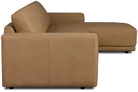 Kellan Light Brown Leather Small Right Chaise Sectional