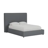 Grayton Delray Dark Gray 54" Upholstered Platform Bed