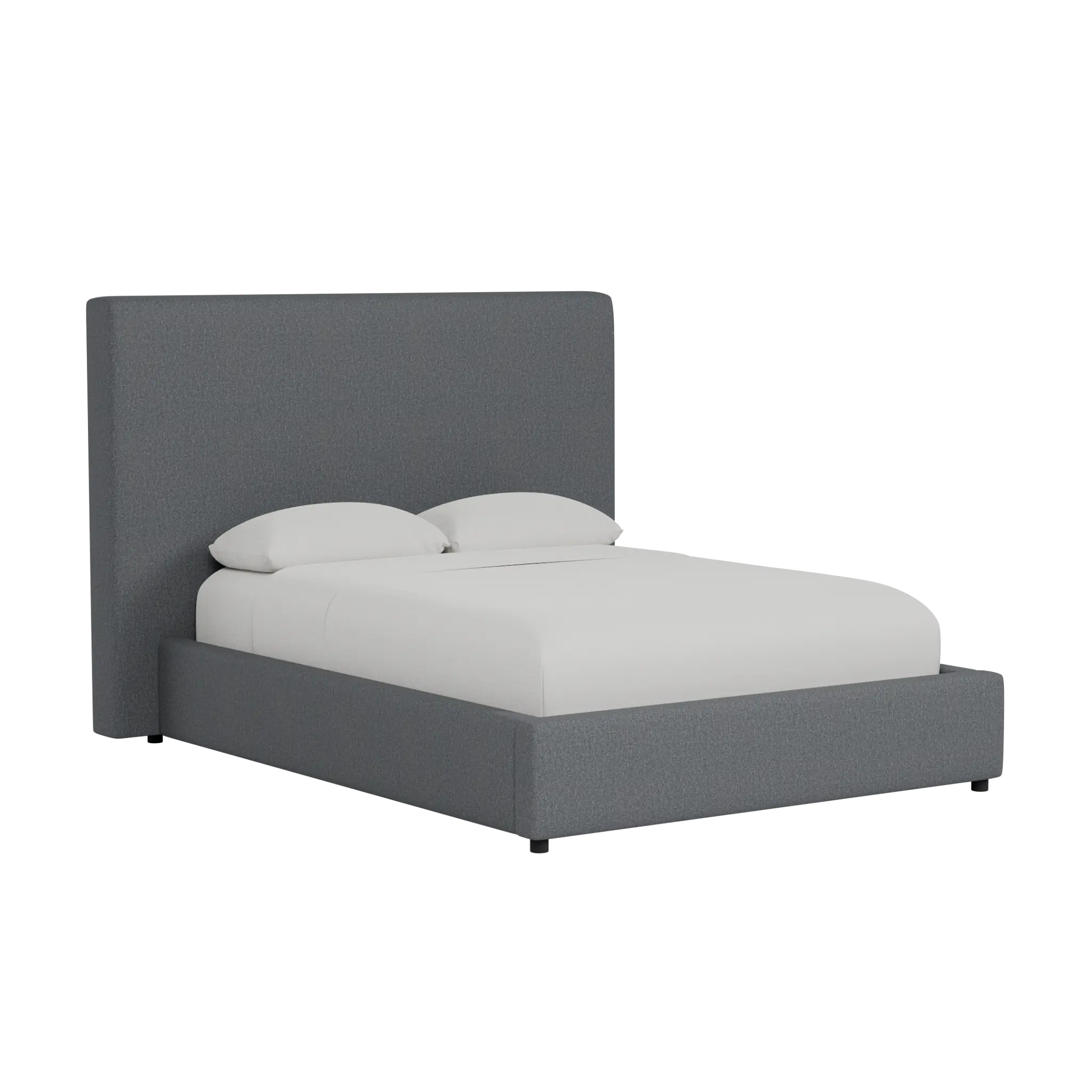 Grayton Delray Dark Gray 54" Upholstered Platform Bed Grayton Delray Dark Gray 54" Upholstered Platform Bed