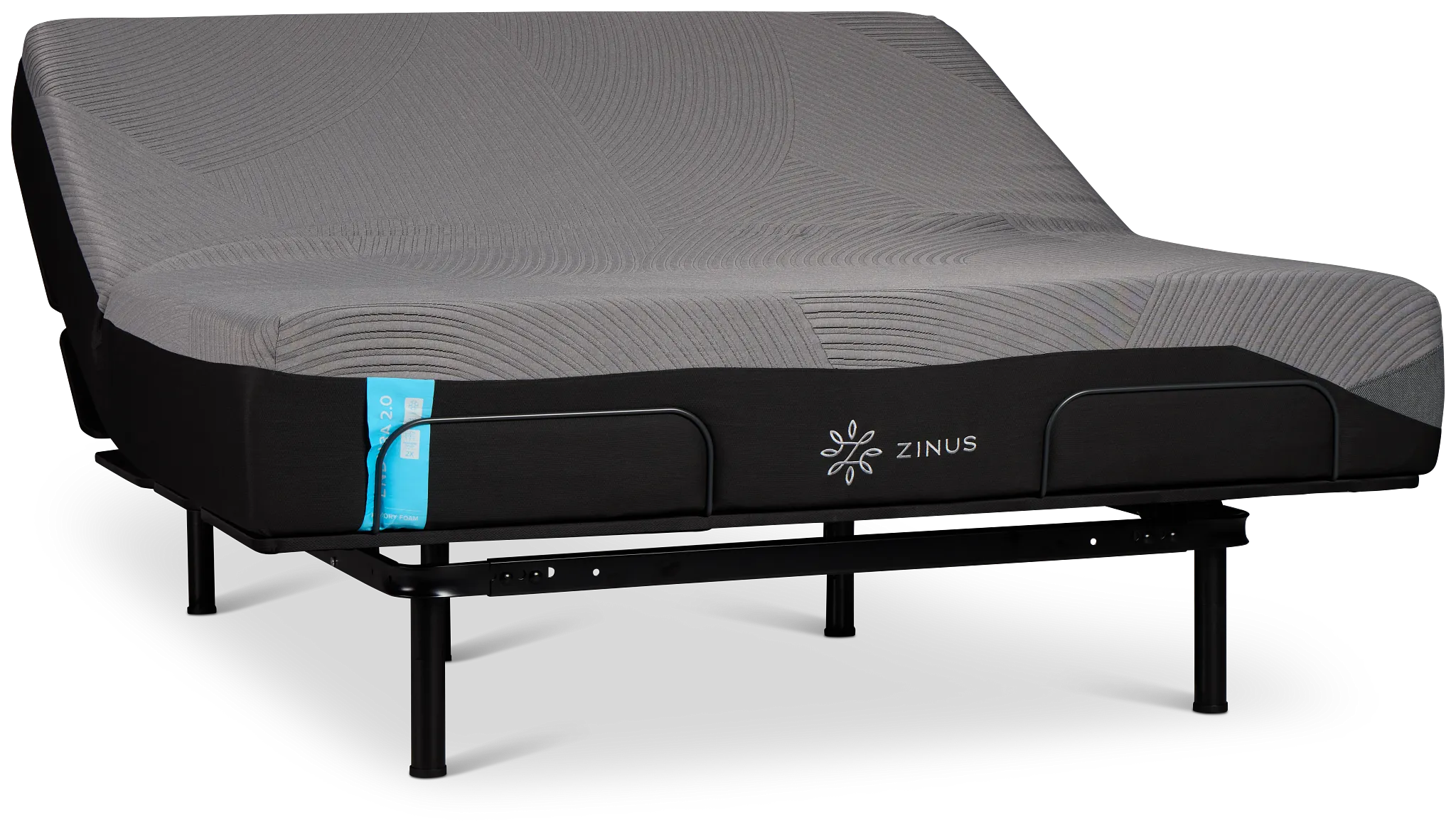 Zinus Endura 2.0 Cush Firm Slat Adjustable Mattress Set
