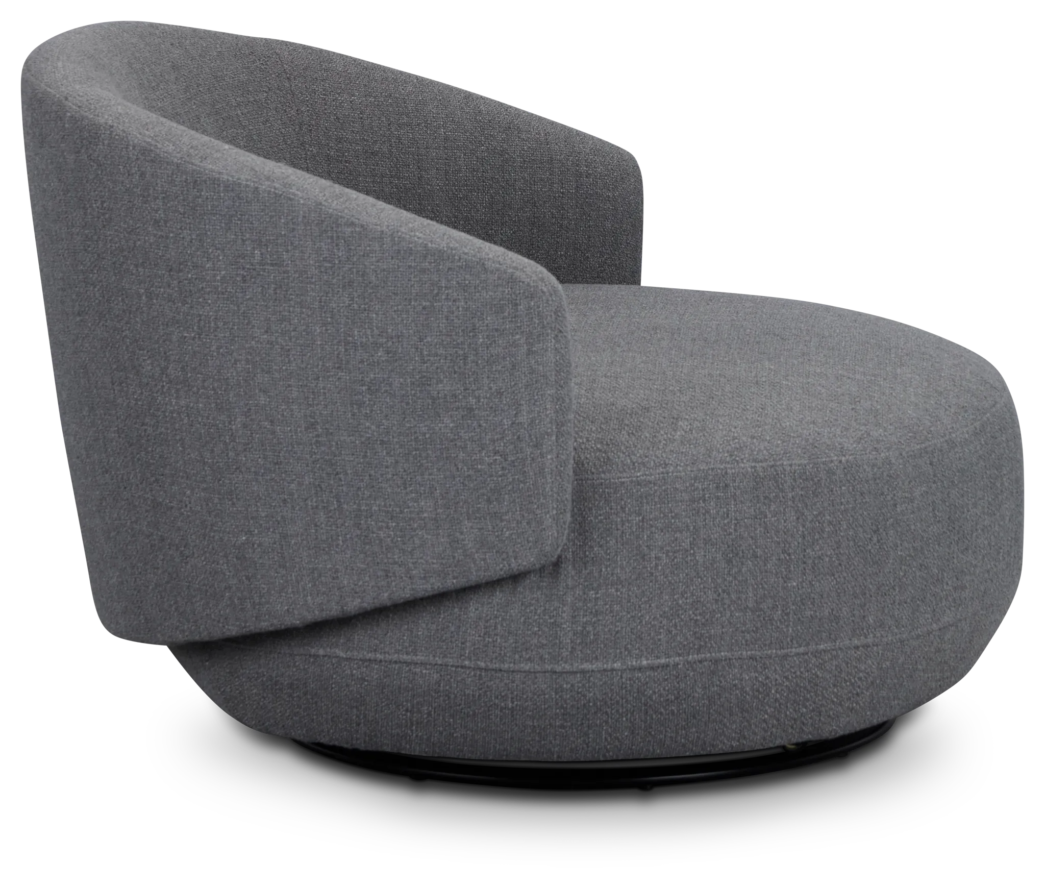 Chrisley Dark Gray Fabric Swivel Accent Chair