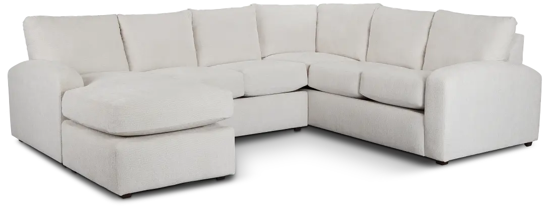 Colby White Micro Left Chaise Sectional Colby White Micro Left Chaise Sectional