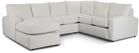 Colby White Micro Left Chaise Sectional
