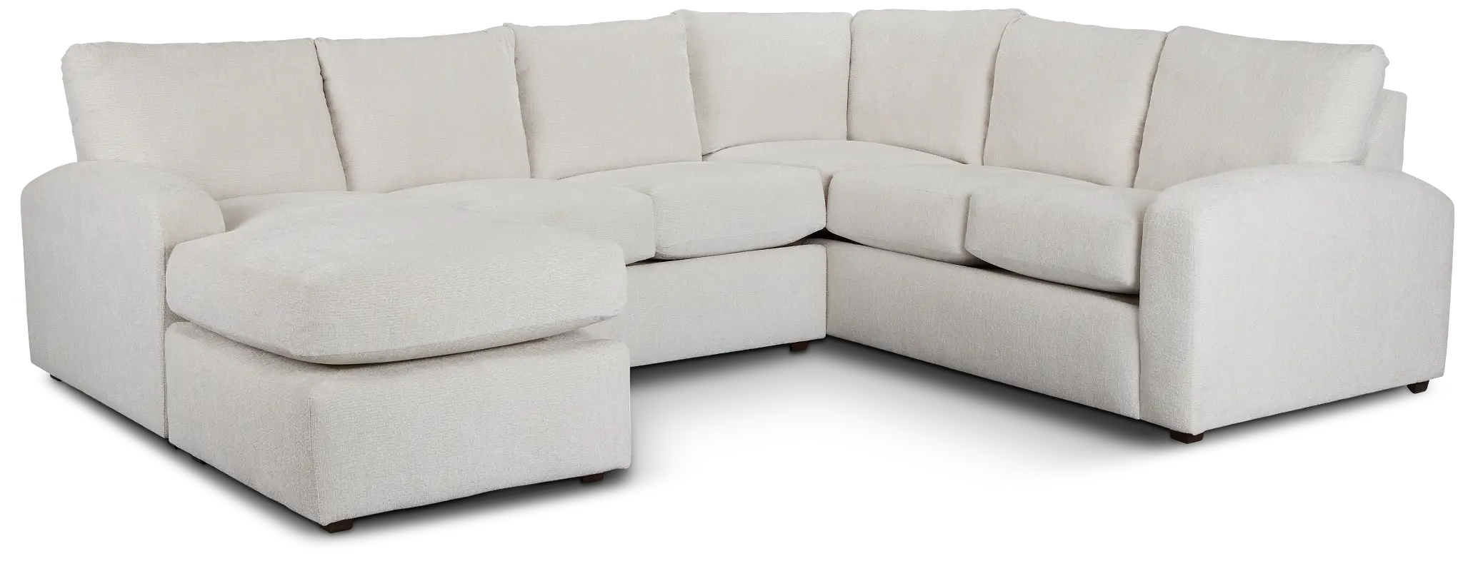 Colby White Micro Left Chaise Sectional Colby White Micro Left Chaise Sectional