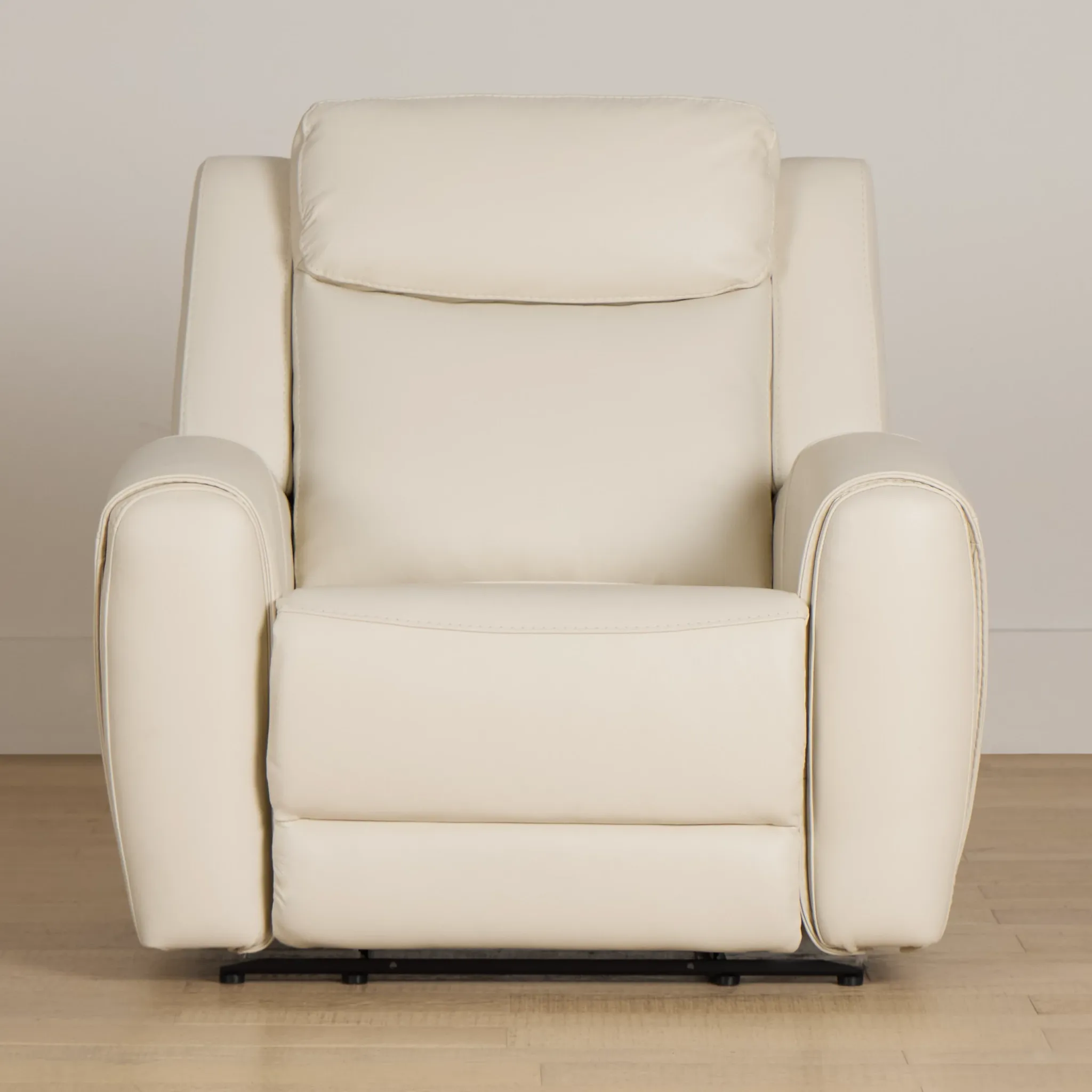 Walker Ivory Lthr/vinyl Recliner