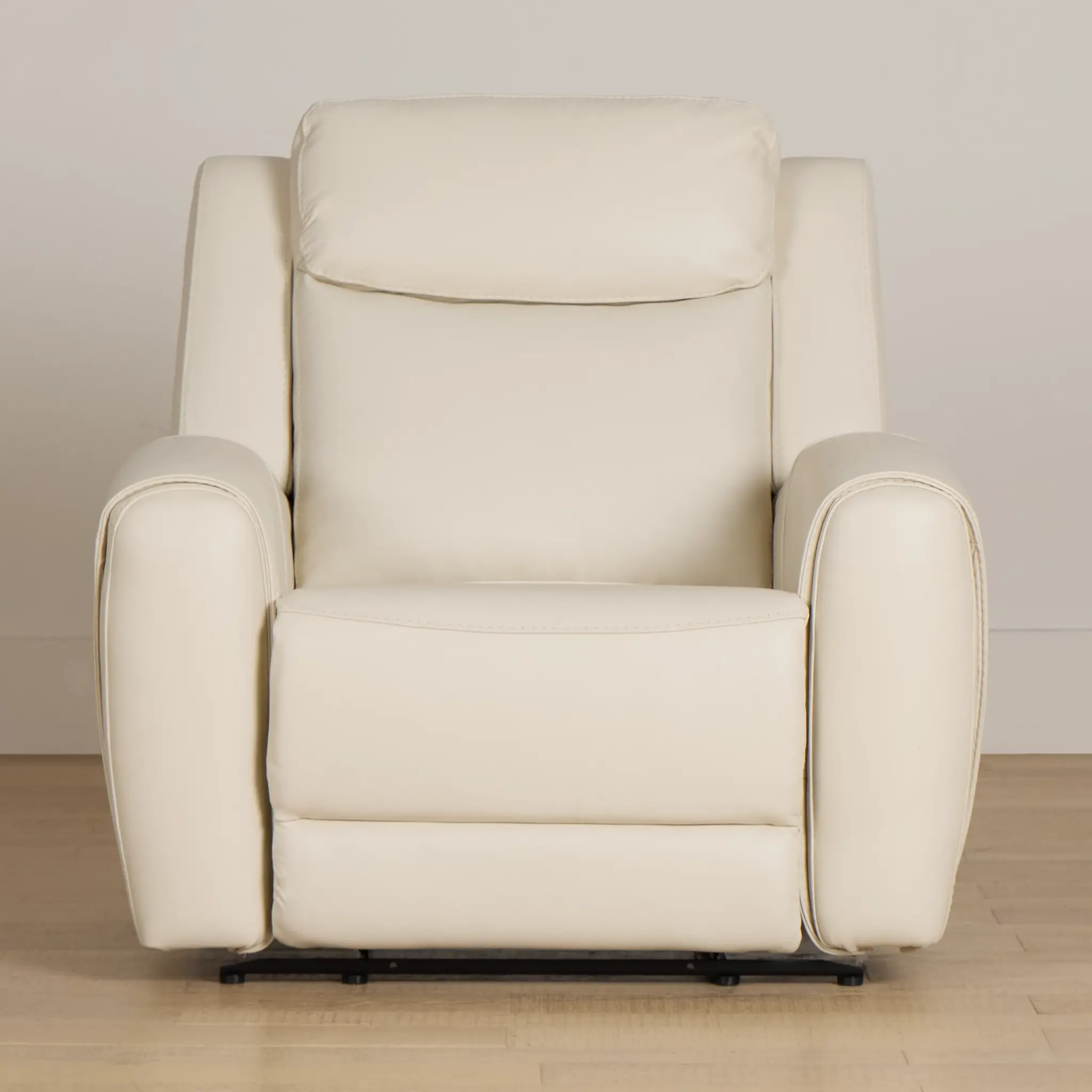 Walker Ivory Lthr/vinyl Recliner Walker Ivory Lthr/vinyl Recliner