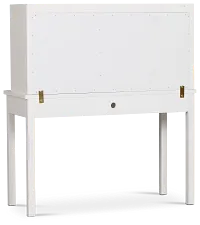 Charleston White 1-drawer Desk & Hutch