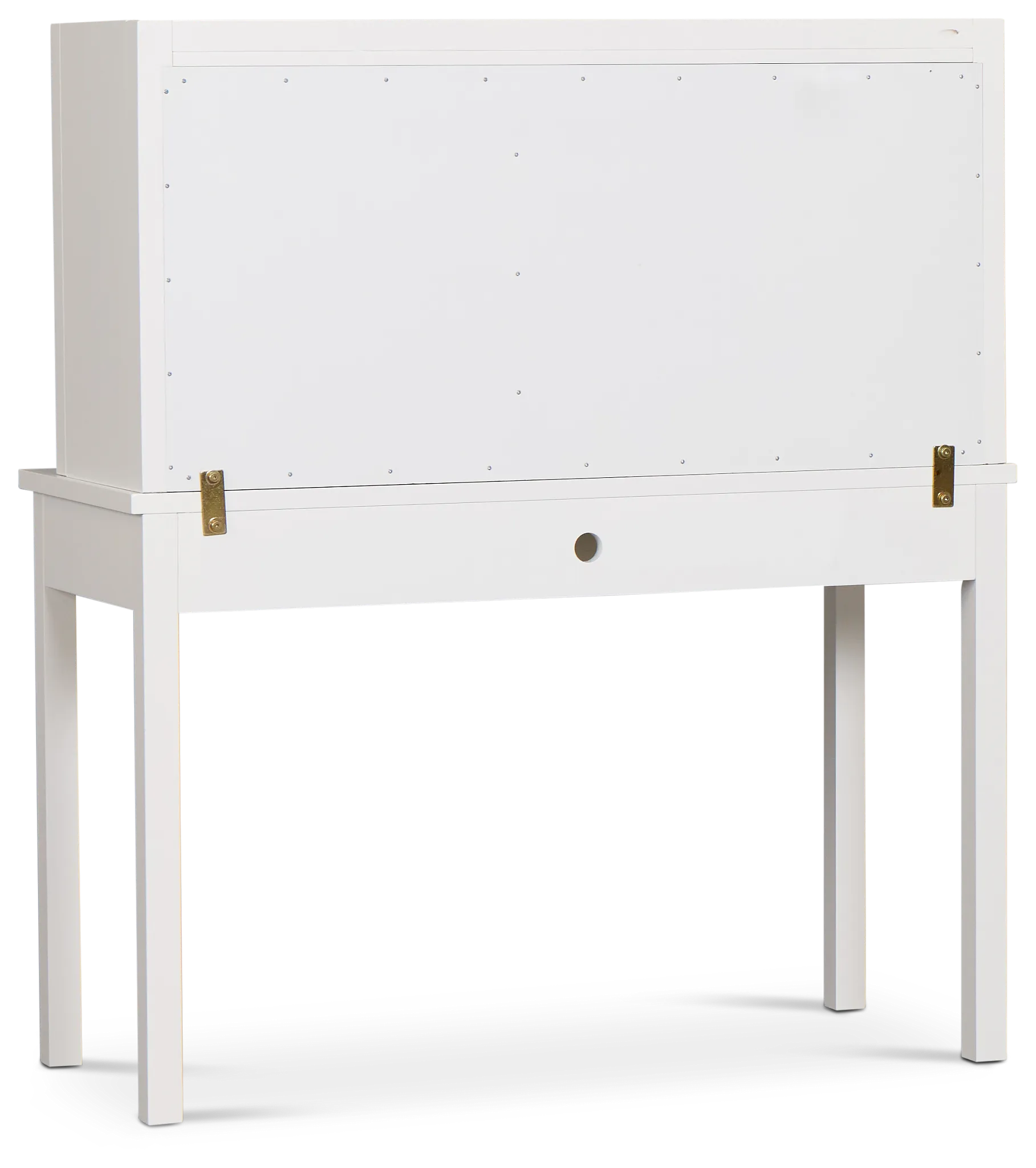 Charleston White 1-drawer Desk & Hutch