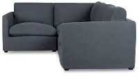 Willow Navy Fabric Small Two-arm Sectional