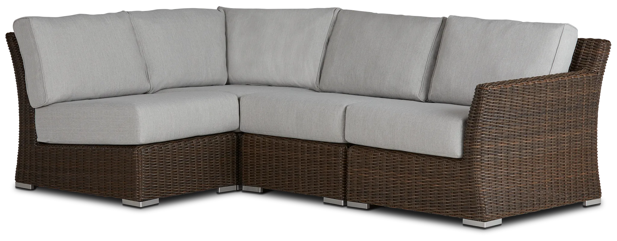 Southport Gray Right 4-piece Modular Sectional