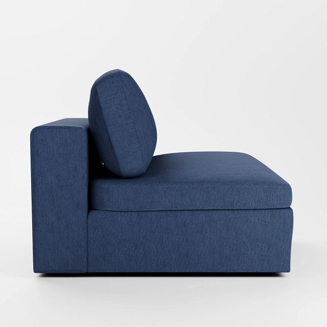 Destin Revenue Dark Blue Fabric Swivel Chair