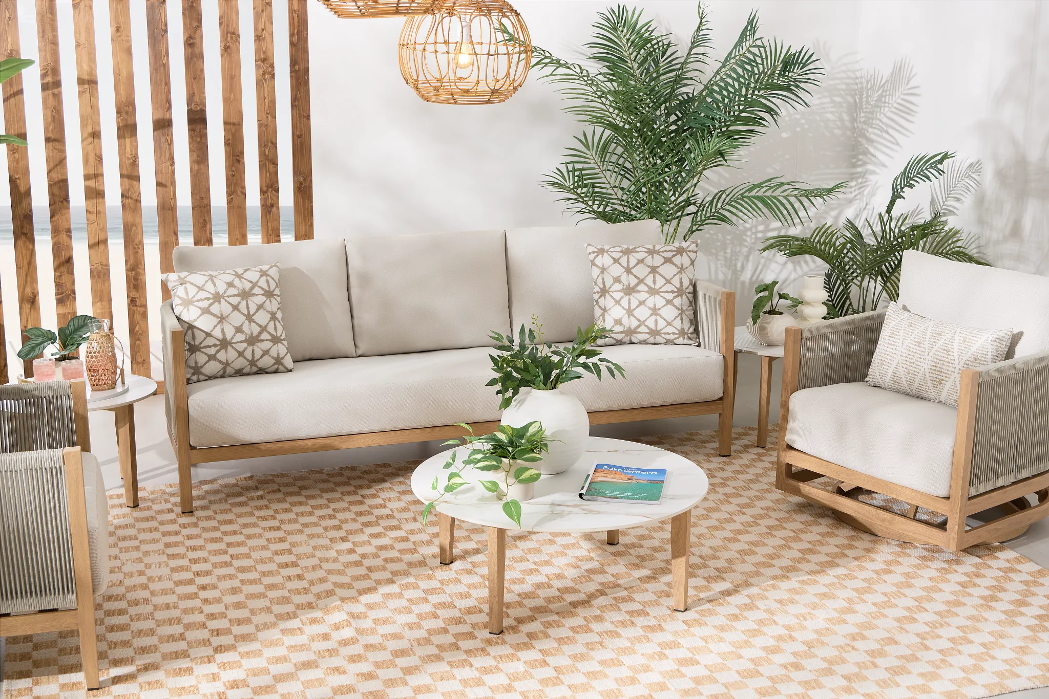 Paros Light Tone Sofa