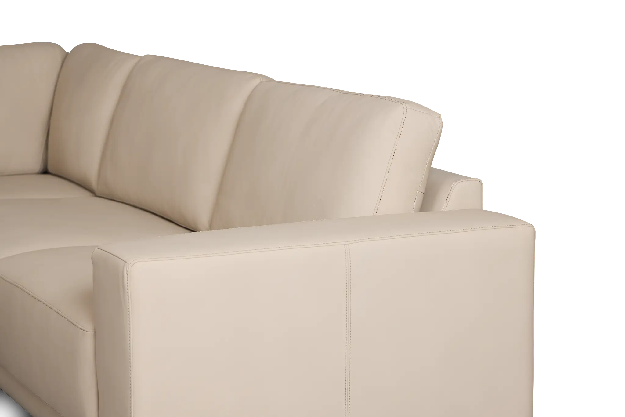 Kellan Ivory Leather Medium Left Chaise Sectional Kellan Ivory Leather Medium Left Chaise Sectional
