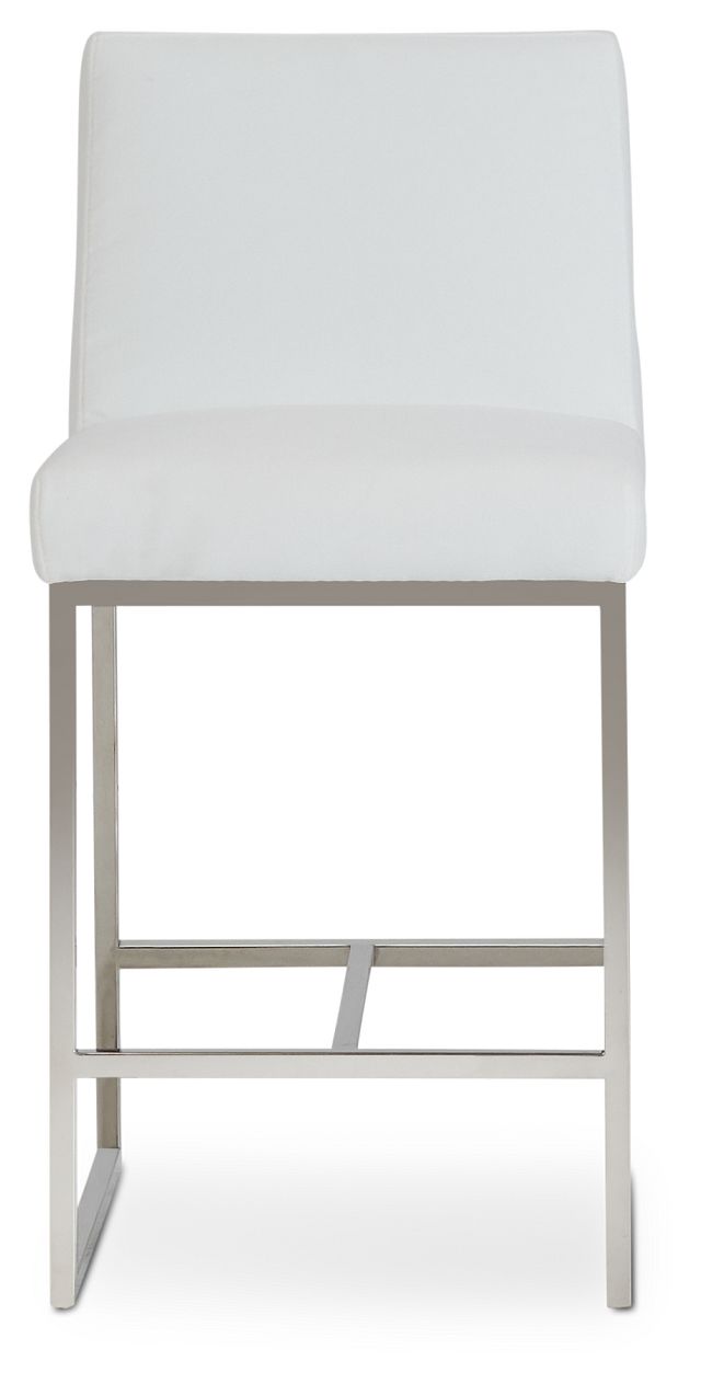 Miami White Fabric 24" Barstool (3)