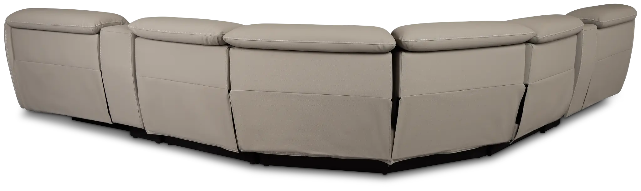 Jett Gray Micro Large Dual Power Reclining Two-arm Sectional Jett Gray Micro Large Dual Power Reclining Two-arm Sectional