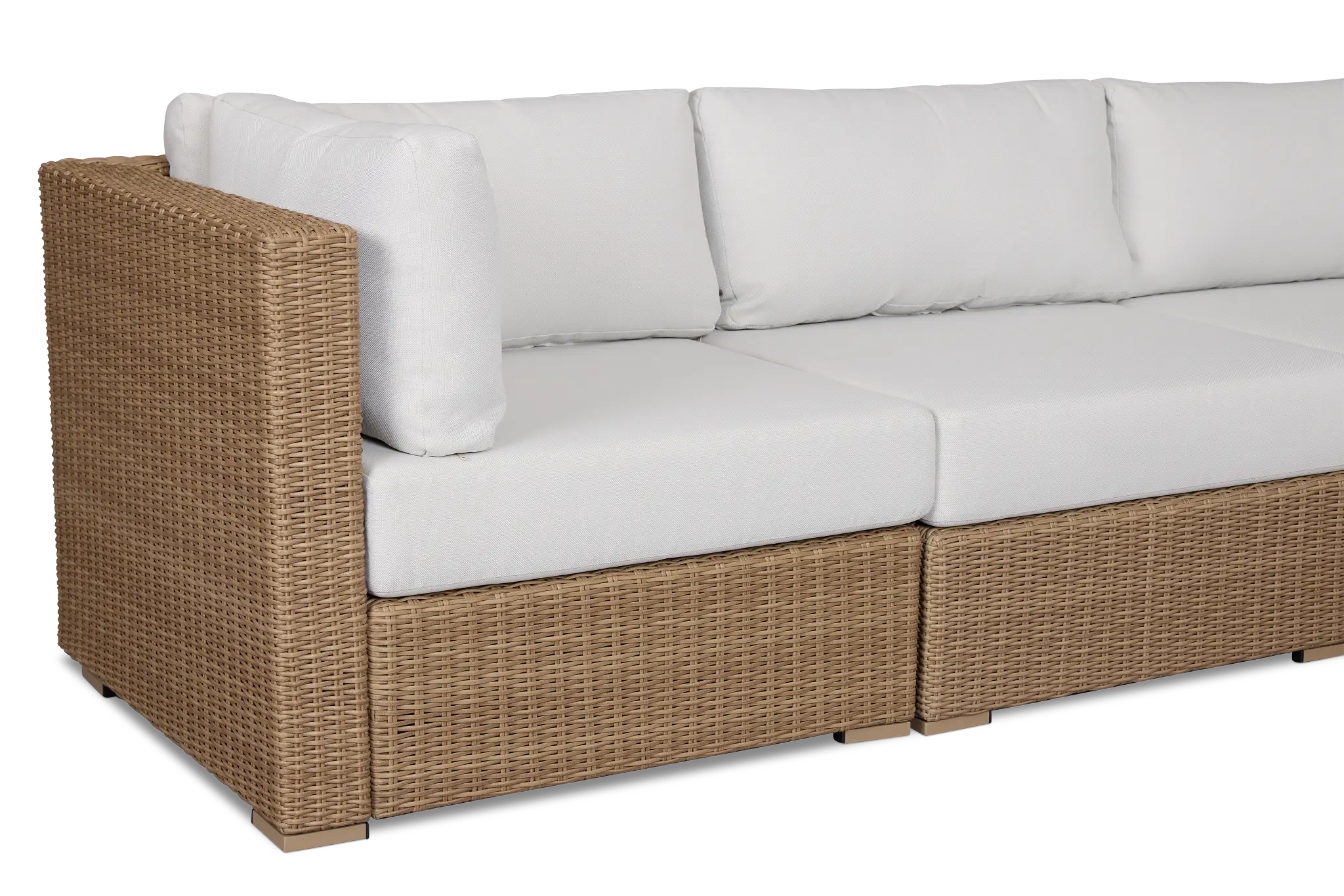 Montecito Light Tone 5-piece Modular Sectional With Light Beige Cushion Montecito Light Tone 5-piece Modular Sectional With Light Beige Cushion