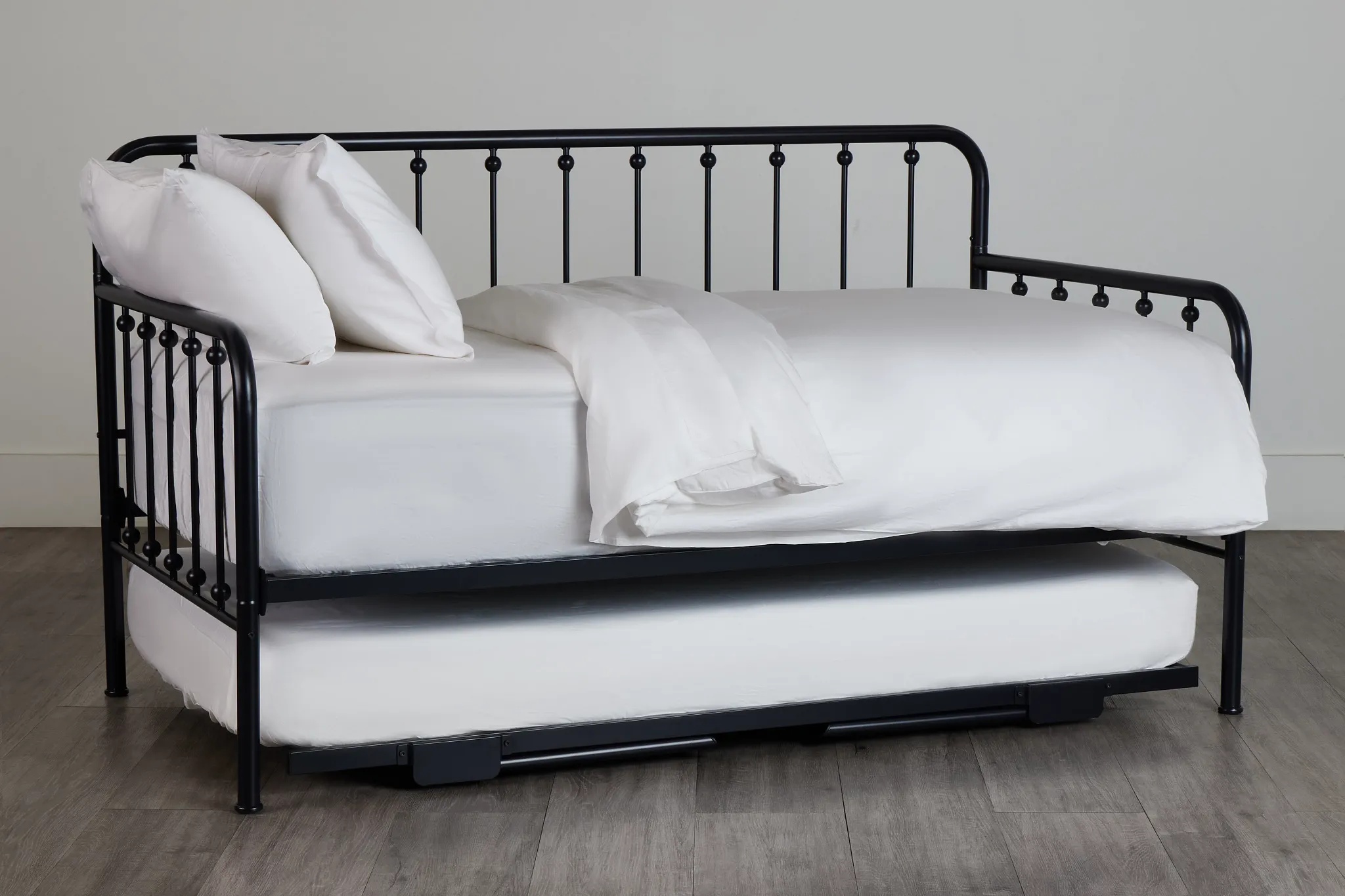 Rory Black Metal Trundle Daybed