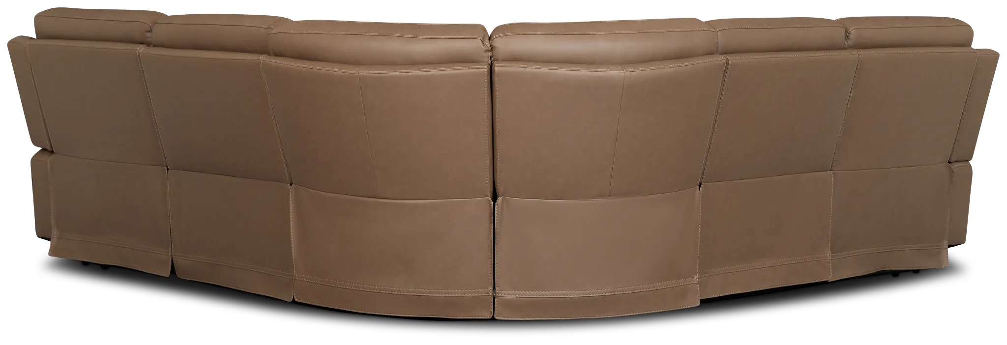 Flexsteel Belmont Dark Brown Lthr/vinyl Small Dual Power Reclining Two-arm Sectional
