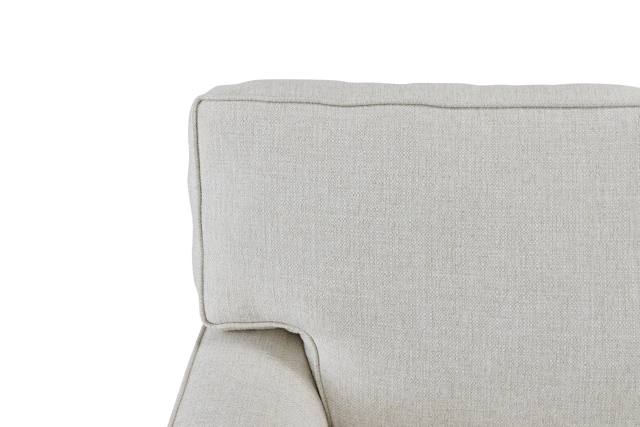 Austin White Fabric Small Two-arm Sectional