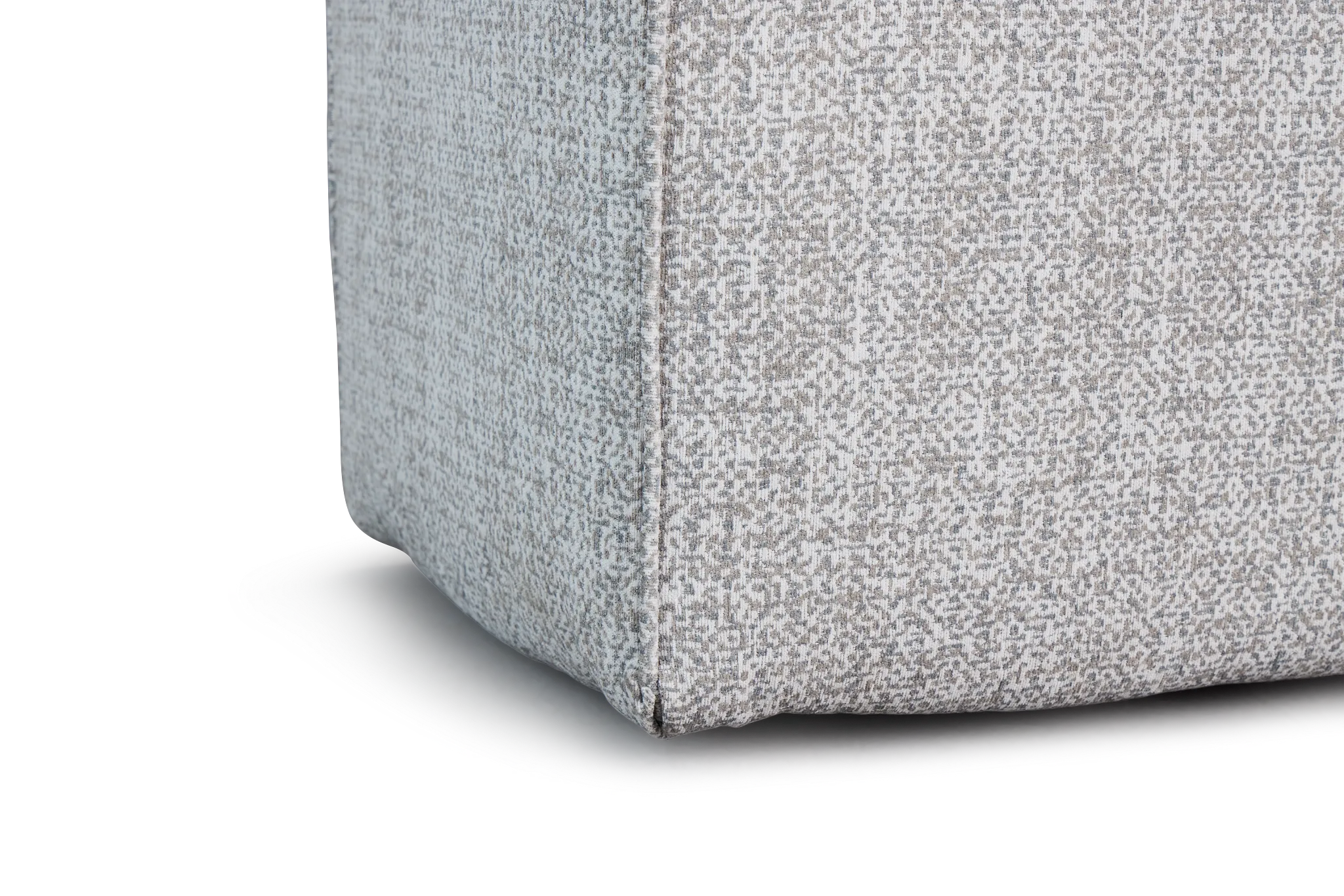 Zeta Pewter Accent Pouf