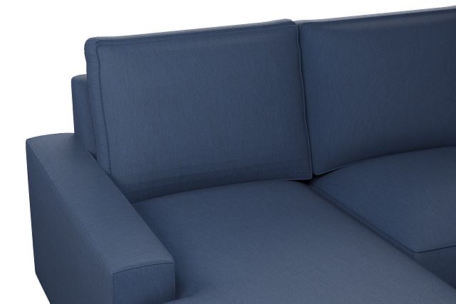 Edgewater Revenue Dark Blue Medium Left Chaise Sectional