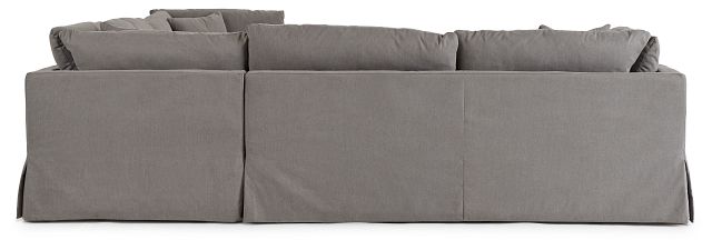 Raegan Gray Fabric Small Right Chaise Sectional