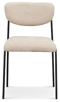 Lynden Beige Metal Upholstered Side Chair