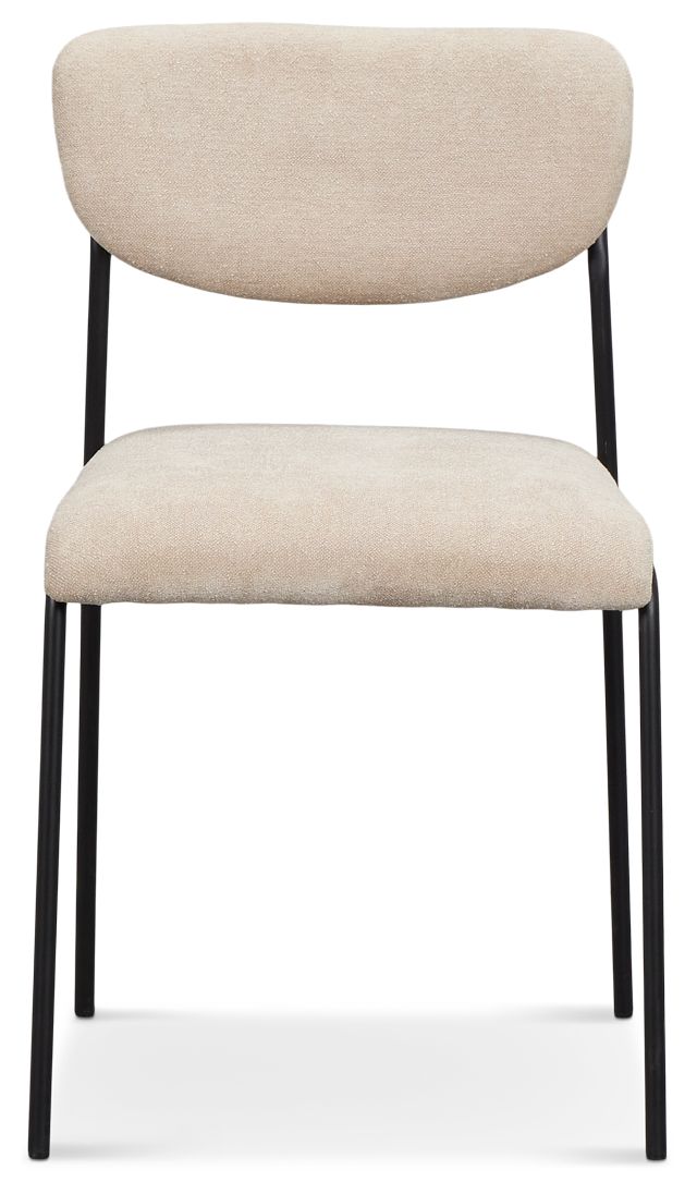 Lynden Beige Metal Upholstered Side Chair