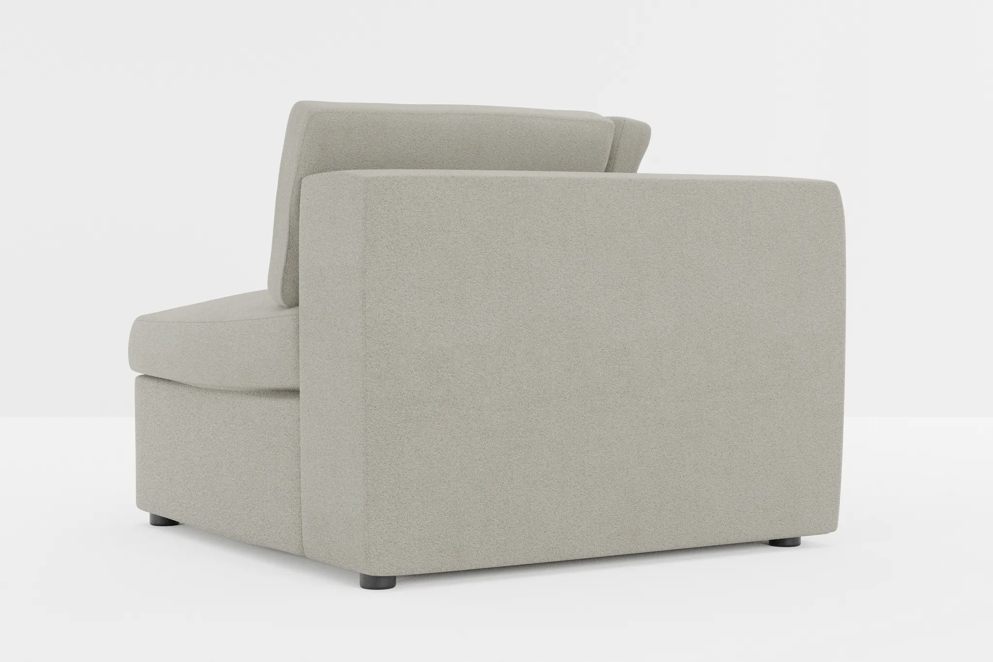 Destin Elite Gray Fabric Corner Chair