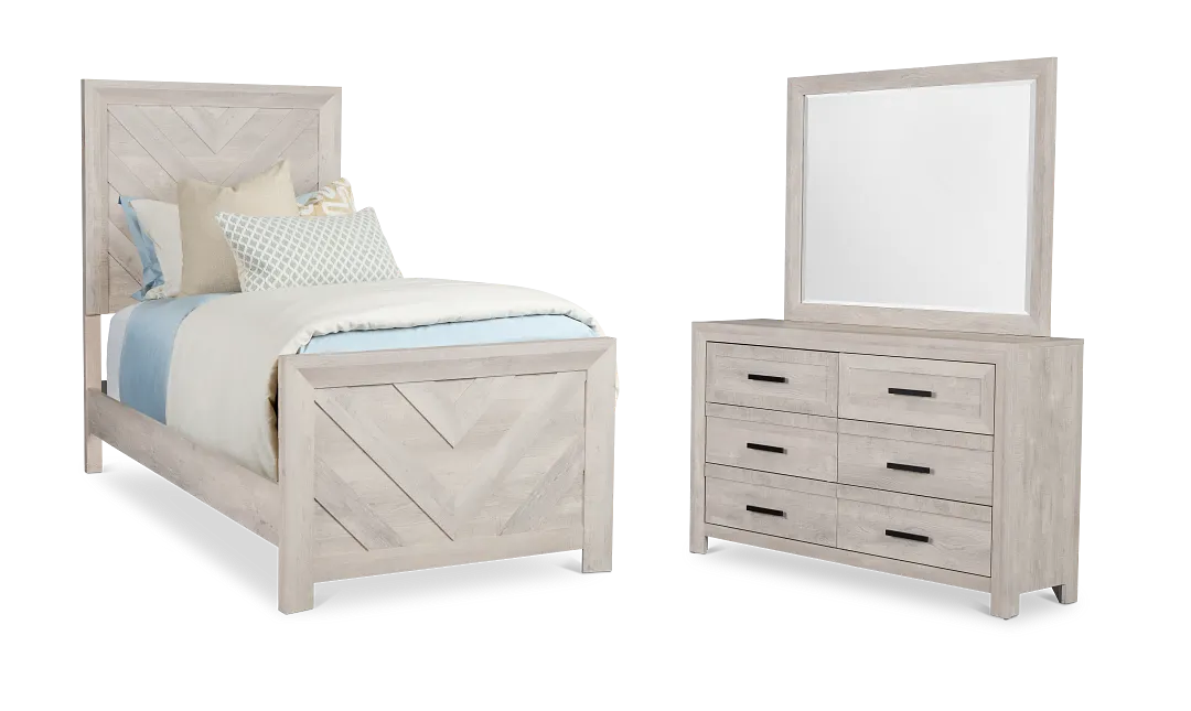 Delray White Panel Bedroom