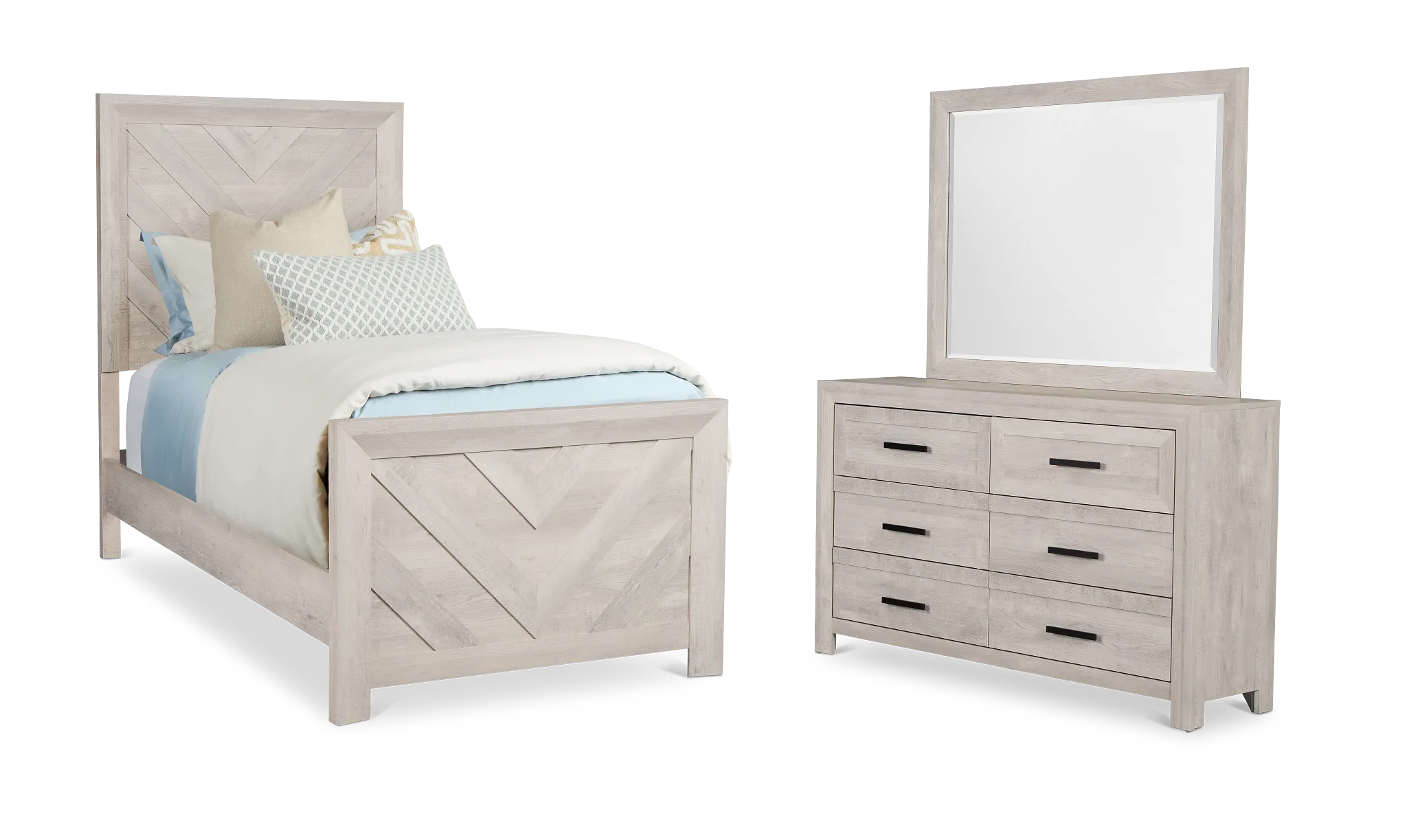 Delray White Panel Bedroom