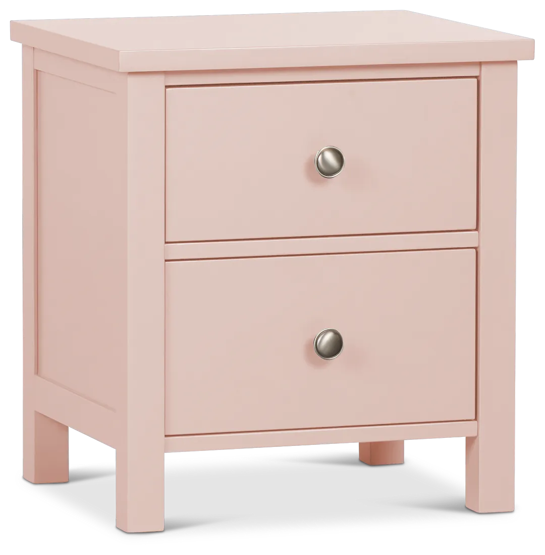 Charleston Pink 2-drawer Nightstand