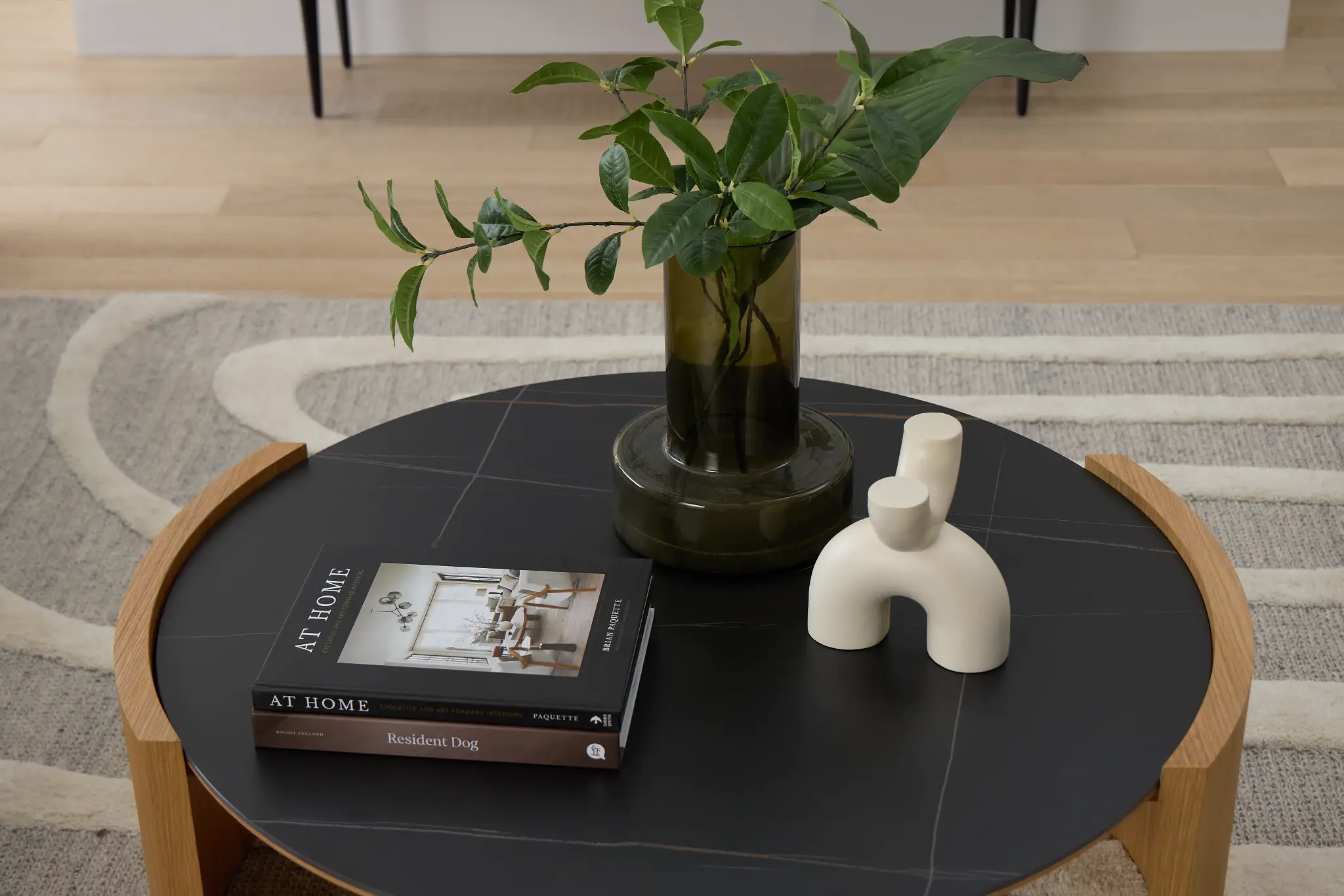 Nomad Light Tone Ceramic Round Coffee Table Nomad Light Tone Ceramic Round Coffee Table