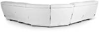 Reign White Lthr/vinyl Small Two-arm Power Reclining Sectional