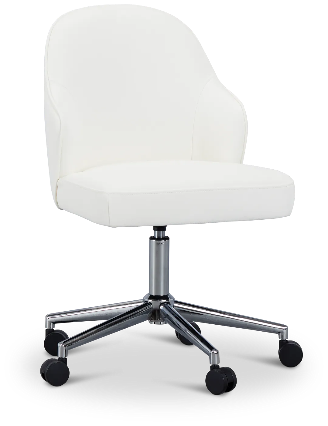 Paige White Swivel Desk Chair