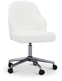 Paige White Swivel Desk Chair