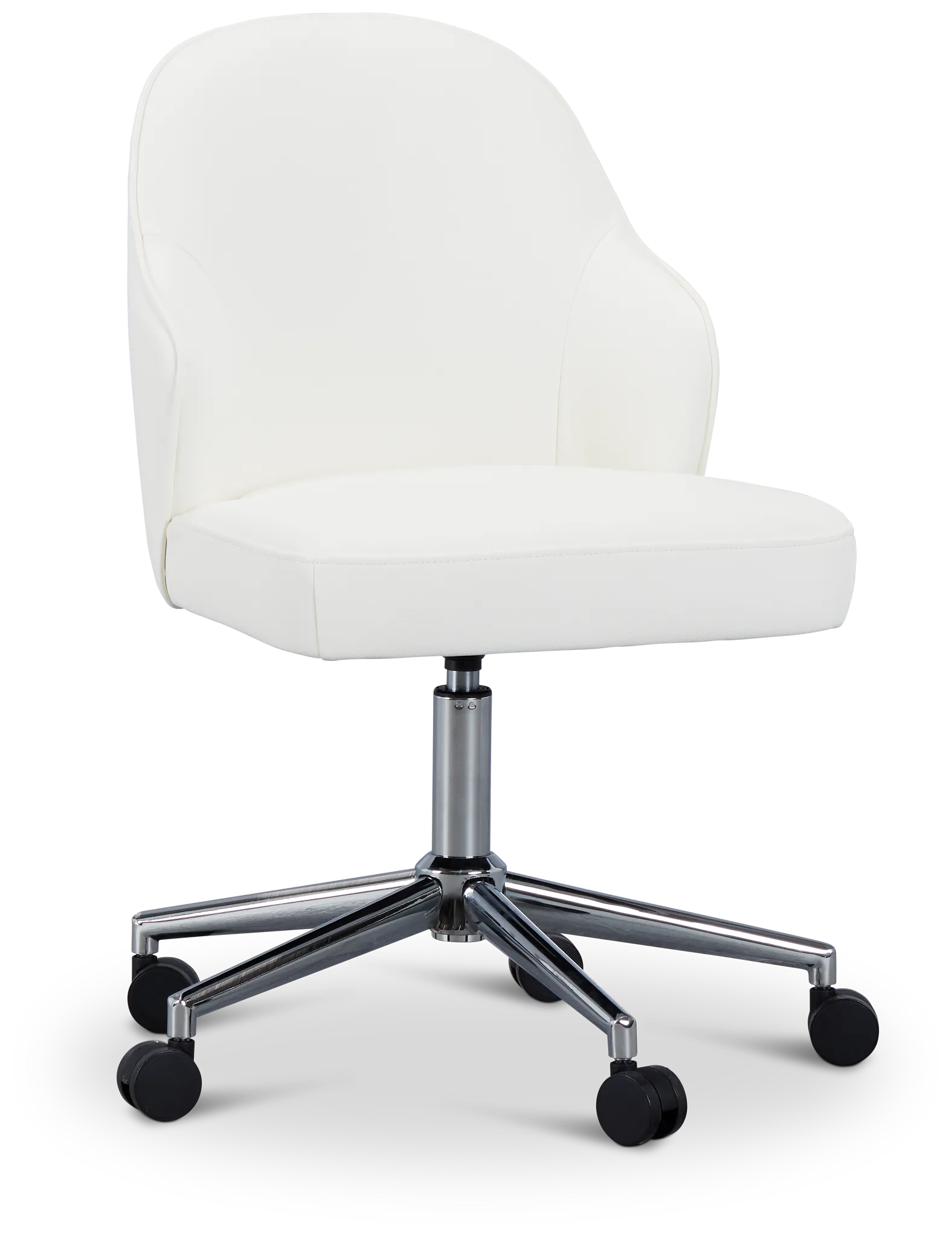 Paige White Swivel Desk Chair