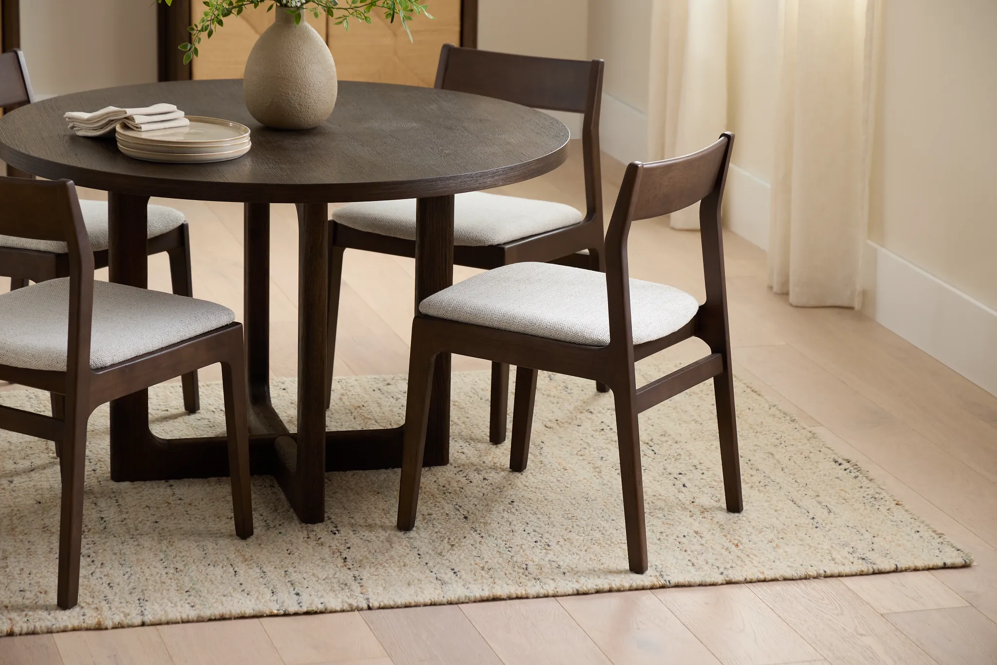 Santorini Dark Tone Upholstered Side Chair