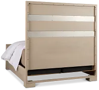 Miramar Light Tone Panel Bed