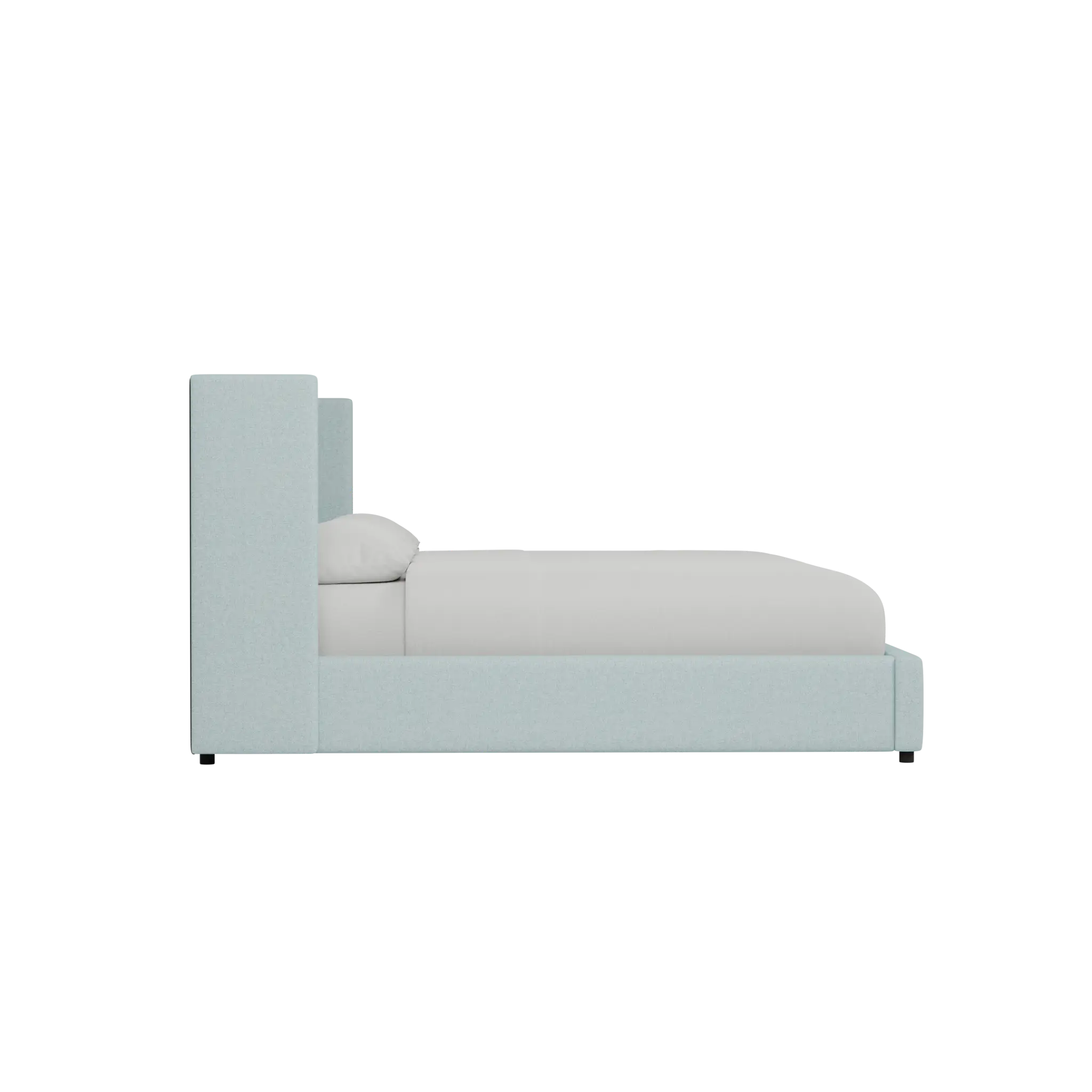 Captiva Elite Light Blue 48" Upholstered Shelter Bed Captiva Elite Light Blue 48" Upholstered Shelter Bed