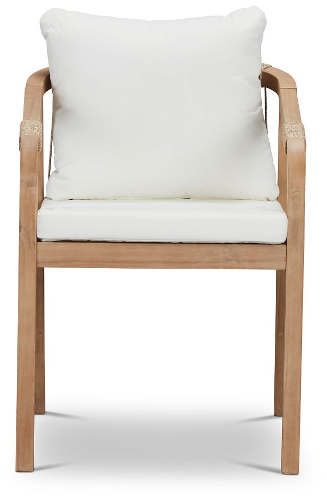 Laguna White Cushioned Arm Chair