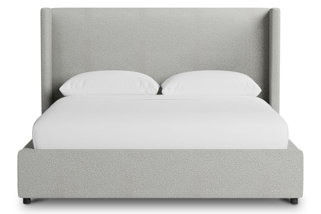 Captiva Sutton Gray 48" Upholstered Shelter Bed