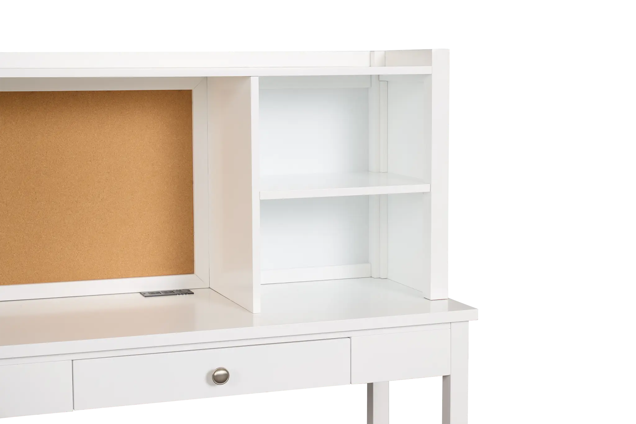 Charleston White 1-drawer Desk & Hutch Charleston White 1-drawer Desk & Hutch