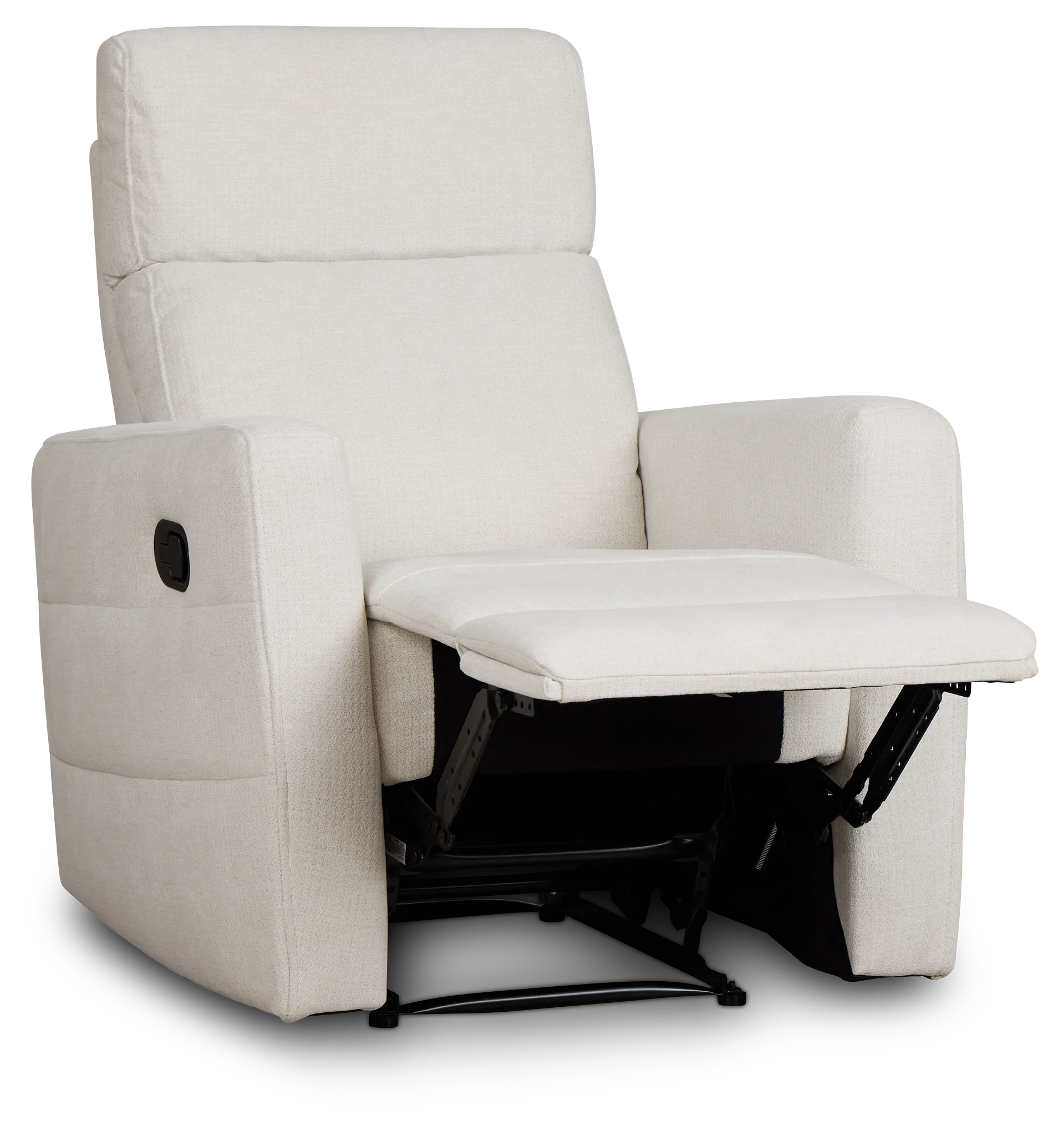 Rae White Fabric Recliner
