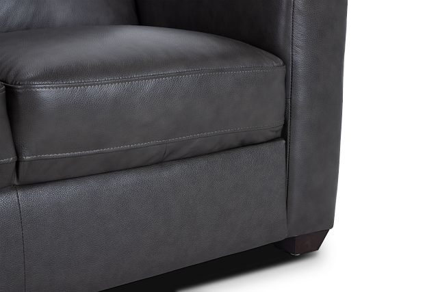 Lane Dark Gray Lthr/vinyl Loveseat