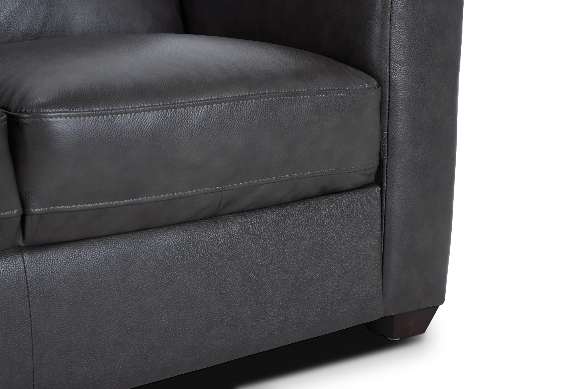 Lane Dark Gray Lthr/vinyl Loveseat