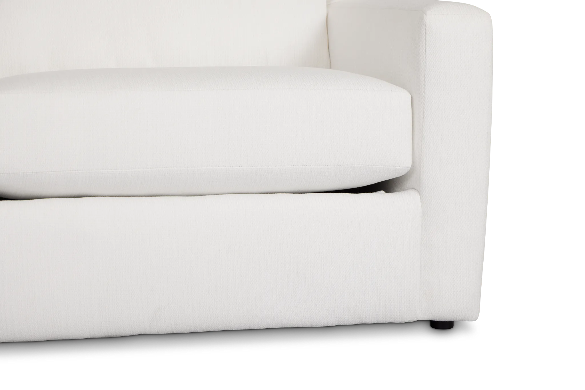 Rhodes White Fabric Memory Foam Sleeper